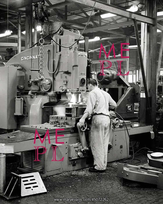 : Man Skilled Machinist Operating a Massive Horizontal : Man Skilled Machinist Operating a Massive Horizontal