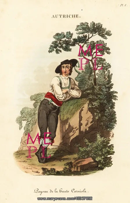 : Man of Slovenia, 18th century : Man of Slovenia, 18th century