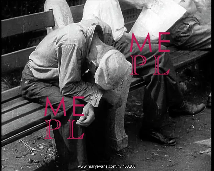 : Man Slumping on a Bench : Man Slumping on a Bench