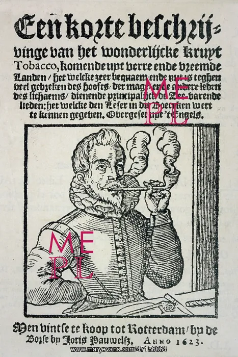 : Man smoking pipe : Man smoking pipe