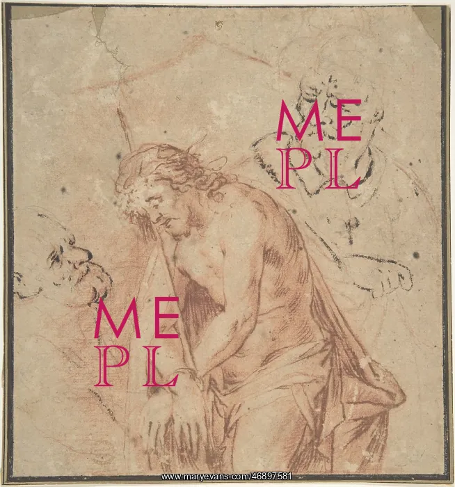 : Man of Sorrows and Two Studies of Heads, 17th : Man of Sorrows and Two Studies of Heads, 17th