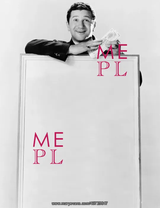 : Man standing behind an information board and holding : Man standing behind an information board and holding