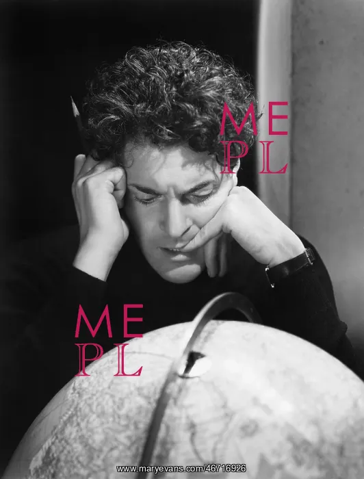 : Man studying the globe : Man studying the globe