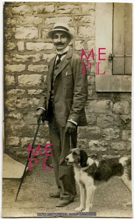 : Man taking a dog for a walk