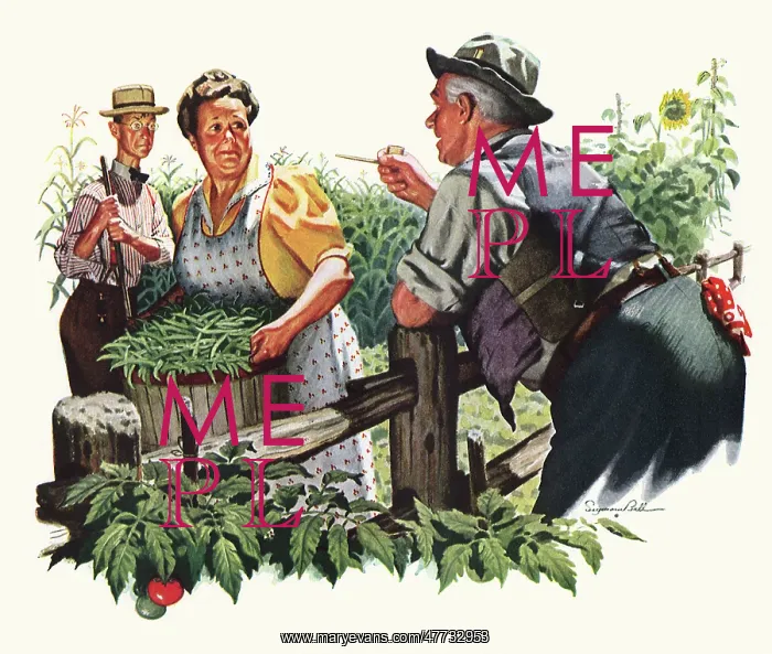: Man talks to Farmer Neighbors : Man talks to Farmer Neighbors