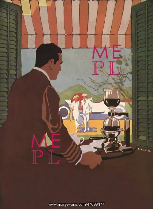 : Man with Tray of Coffee : Man with Tray of Coffee