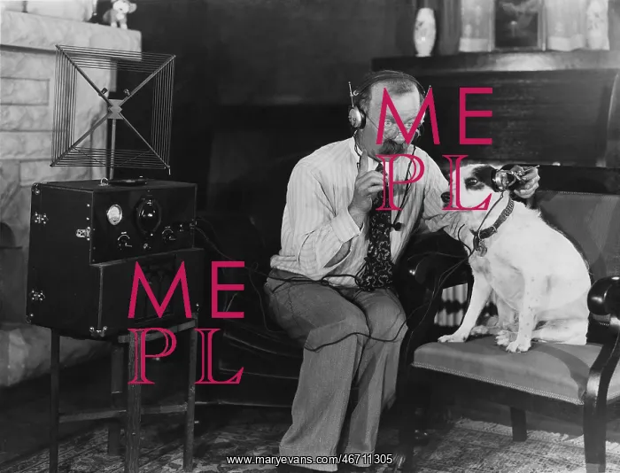 : Man trying to talk to dog : Man trying to talk to dog