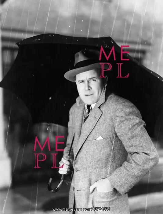 : Man with an umbrella standing in the rain : Man with an umbrella standing in the rain
