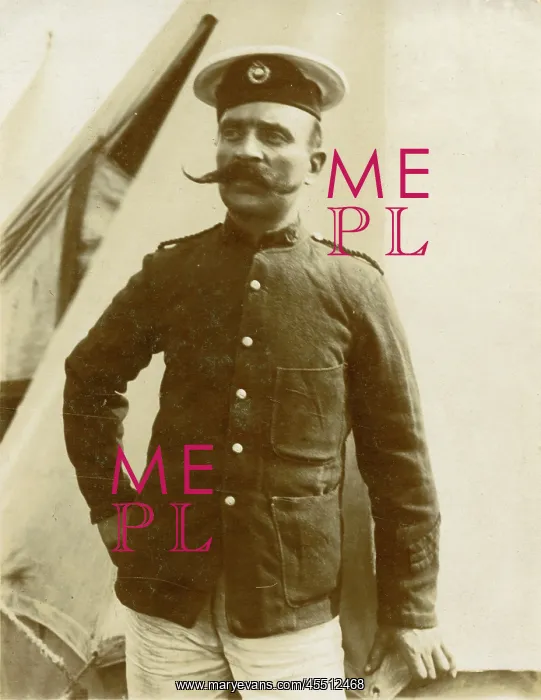 : Man in uniform with moustache : Man in uniform with moustache