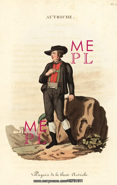 : Man of Upper Austria, 18th century : Man of Upper Austria, 18th century