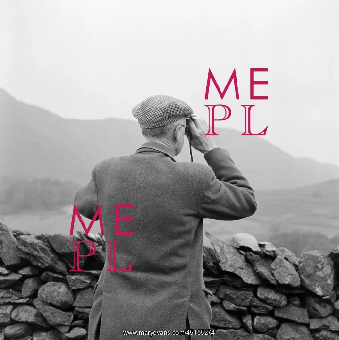 : Man Using Binoculars : Man Using Binoculars