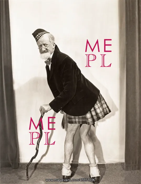: Man walking a crooked mile in kilt : Man walking a crooked mile in kilt