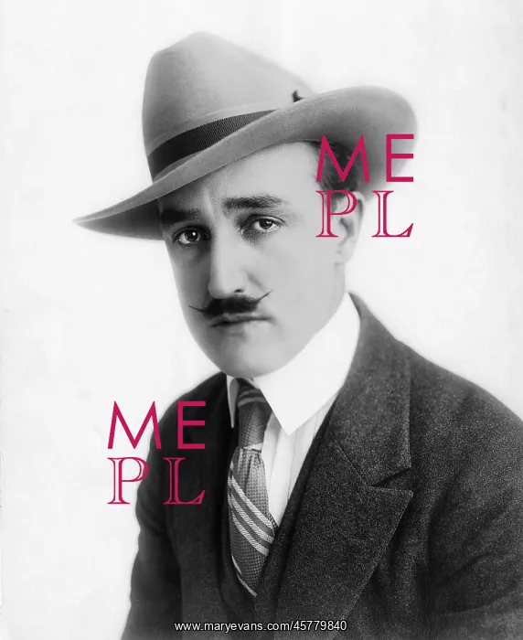  : Man with waxed moustache