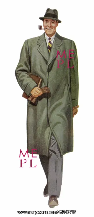 : Man Wearing Overcoat : Man Wearing Overcoat