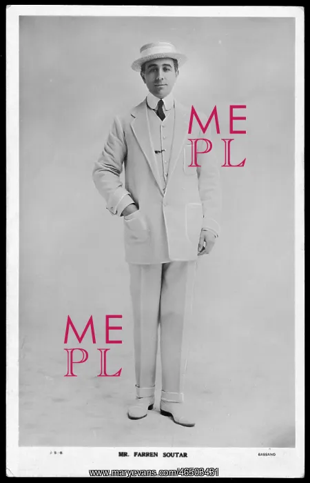 : Man in White Suit - circa 1905 : Man in White Suit - circa 1905