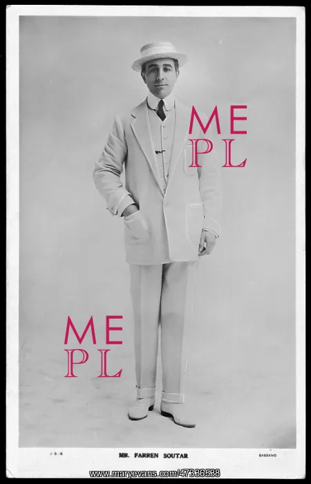 : Man in White Suit - circa 1905 : Man in White Suit - circa 1905