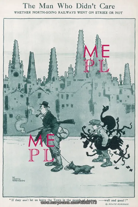 : The Man Who Didn't Care by William Heath Robinson : The Man Who Didn't Care by William Heath Robinson