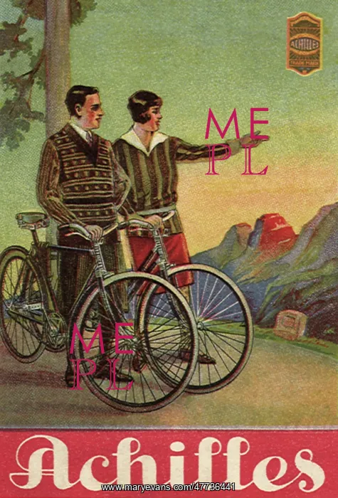 : Man and Woman with Bicycles : Man and Woman with Bicycles