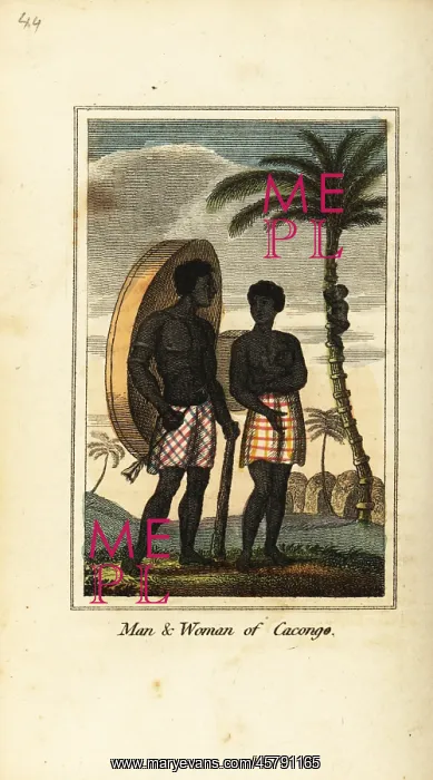 : Man and woman of Cacongo, on the coast of Loango, 1818 : Man and woman of Cacongo, on the coast of Loango, 1818