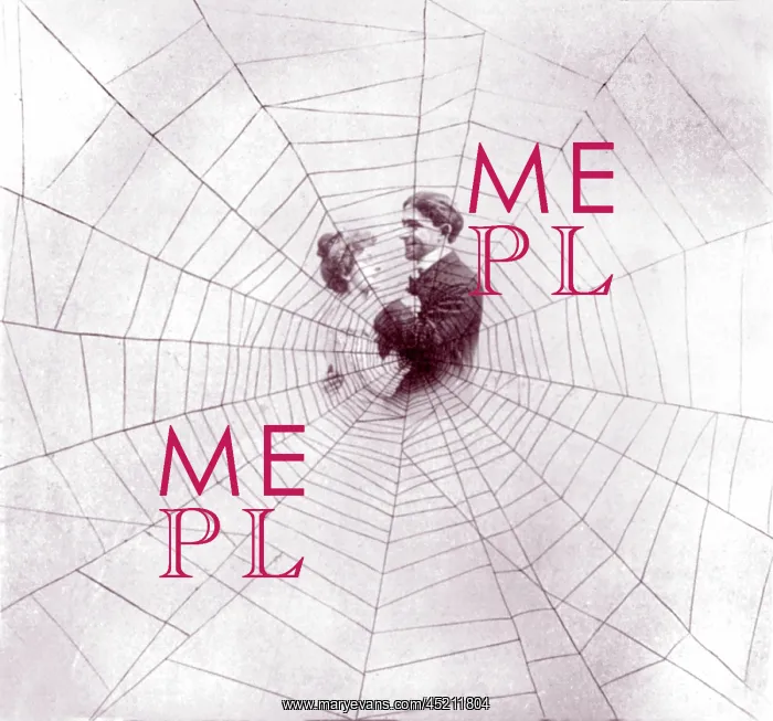: Man and woman in middle of spider web to ? : Man and woman in middle of spider web to ?