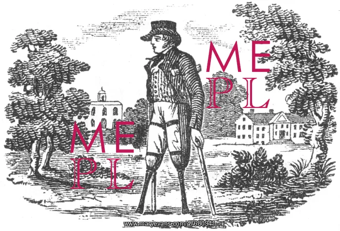 : Man with two wooden legs, c. 1800 : Man with two wooden legs, c. 1800