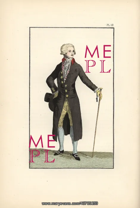 : Man in wool redingote in the colour of London-chimney : Man in wool redingote in the colour of London-chimney