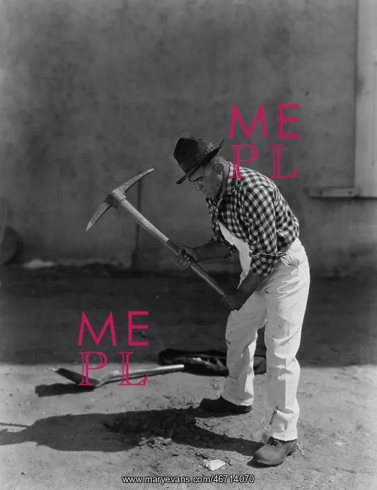  : Man working with pick axe