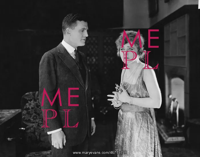 : Man with worried woman : Man with worried woman