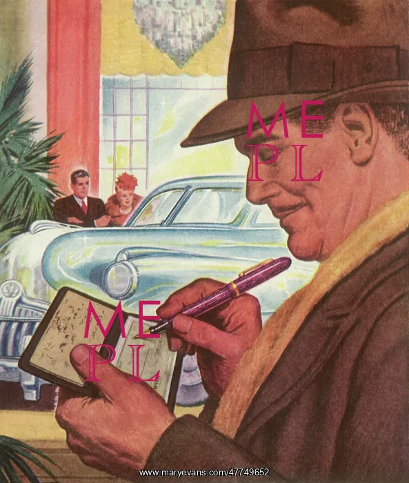  : Man writes Check with Fountain Pen