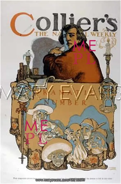 : MAN WRITING C1914 : MAN WRITING C1914