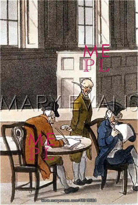  : MAN WRITING QUILL PEN