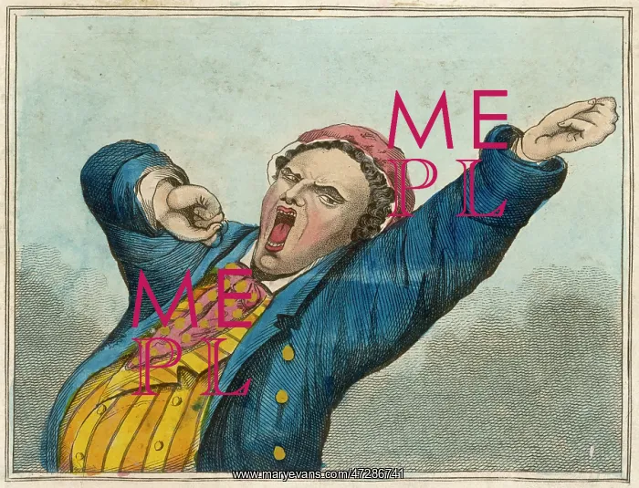  : MAN YAWNING / 1830