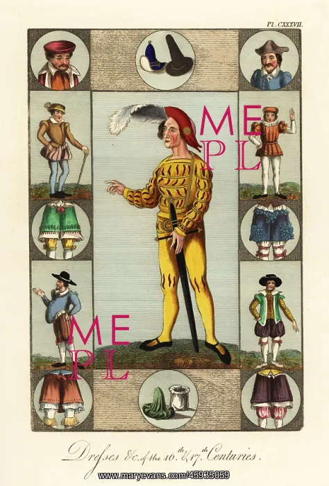 : Man in a yellow slashed doublet and hose : Man in a yellow slashed doublet and hose