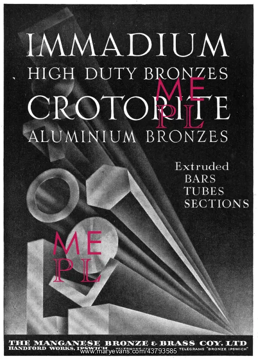 : Managanese Bronze & Brass Co - Immadium High Duty Bronze : Managanese Bronze & Brass Co - Immadium High Duty Bronze