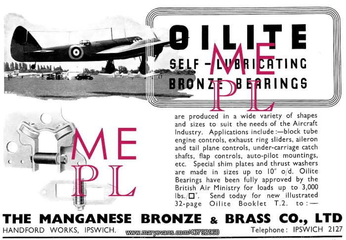 : Managanese Bronze & Brass Co - Oilite Self : Managanese Bronze & Brass Co - Oilite Self