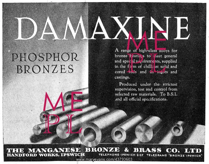 : Managanese Bronze & Brass Co - Oilite Self : Managanese Bronze & Brass Co - Oilite Self
