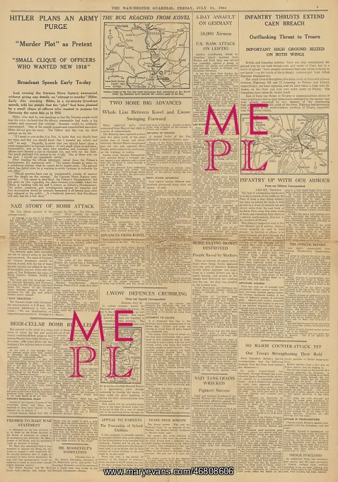 : The Manchester Guardian - Assassination attempt on Hitler : The Manchester Guardian - Assassination attempt on Hitler
