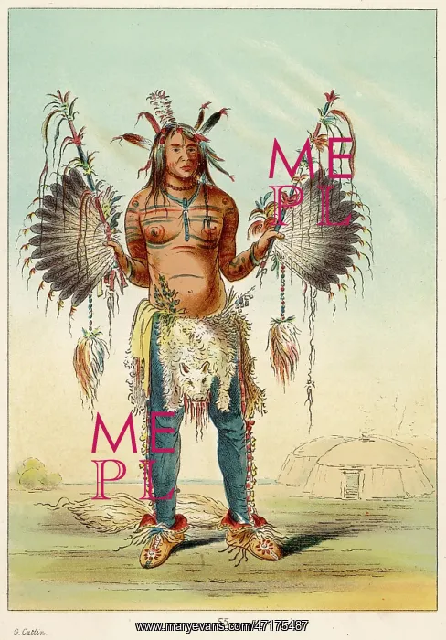 : Mandan medicine man, circa 1830 : Mandan medicine man, circa 1830