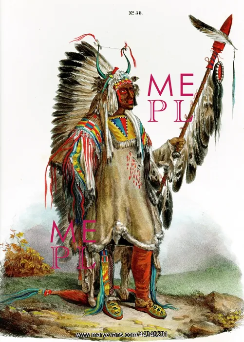  : Mandan native Amerrican indian Chief