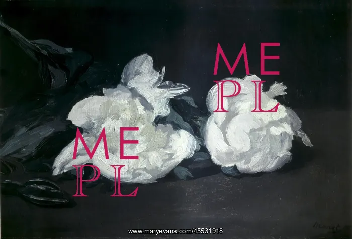 : MANET, Edouard. Branch of White Peonies : MANET, Edouard. Branch of White Peonies