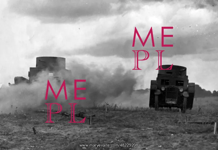 : Maneuver with dummy tanks, 1935 : Maneuver with dummy tanks, 1935