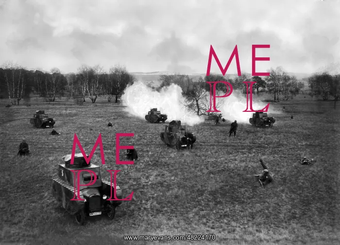 : Maneuvers of the Reichswehr with dummy tanks : Maneuvers of the Reichswehr with dummy tanks