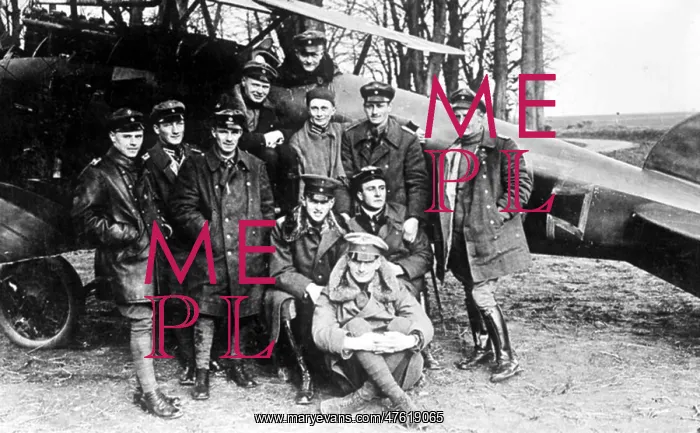 : Manfred von Richthofen with Pilots, 1917 : Manfred von Richthofen with Pilots, 1917