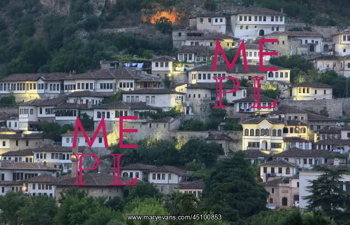 : Mangalem quarter, Berat, Albania : Mangalem quarter, Berat, Albania