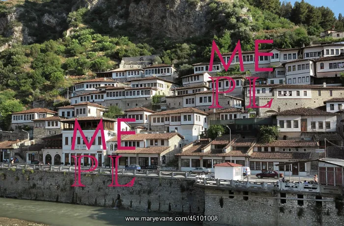 : Mangalem quarter, Berat, Albania : Mangalem quarter, Berat, Albania