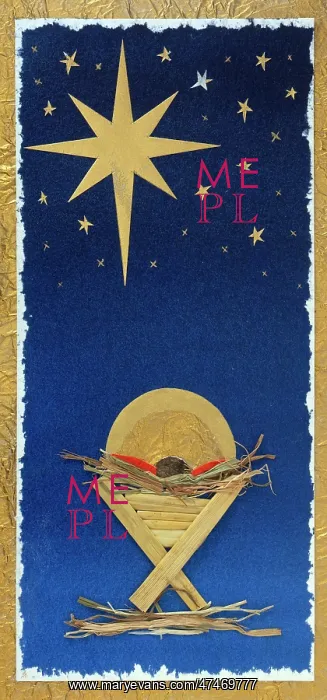: Manger and Star ? with gold stars : Manger and Star ? with gold stars