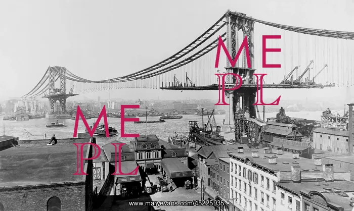 : Manhattan Bridge under construction in 1909. ? : Manhattan Bridge under construction in 1909. ?