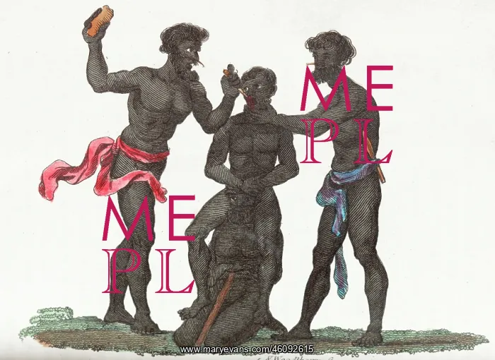 : Manhood. Aborigine males performing an initiation rite : Manhood. Aborigine males performing an initiation rite