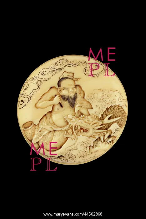 : Manju netsuke - the Daoist immortal Bashiko - acupuncture : Manju netsuke - the Daoist immortal Bashiko - acupuncture