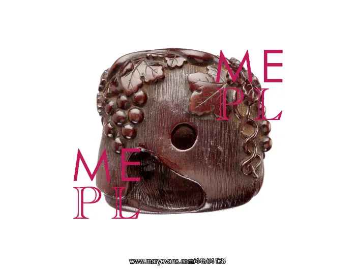 : Manju netsuke in the form of a squirrel among grapevines : Manju netsuke in the form of a squirrel among grapevines